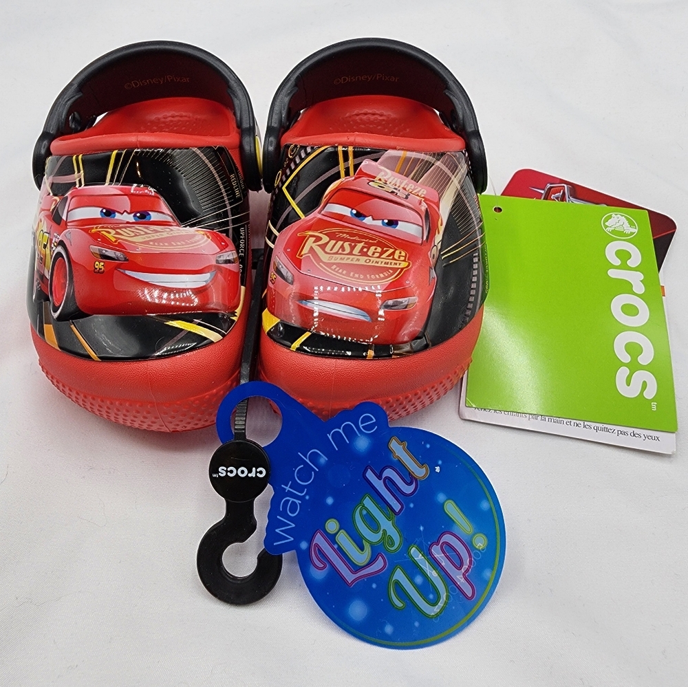 ⚡️SOLD⚡️Lightning McQueen Light Up Toddler Crocs size 4